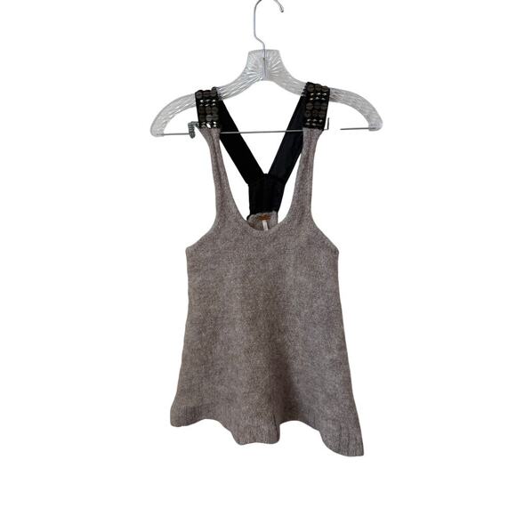 Free People Tops - Free People Sequin Wool Blend Y2k Tank Top Size Medium